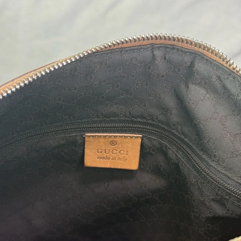 Vintage‎ Gucci Sherry Line Leather Boston Bag Tan Brown
